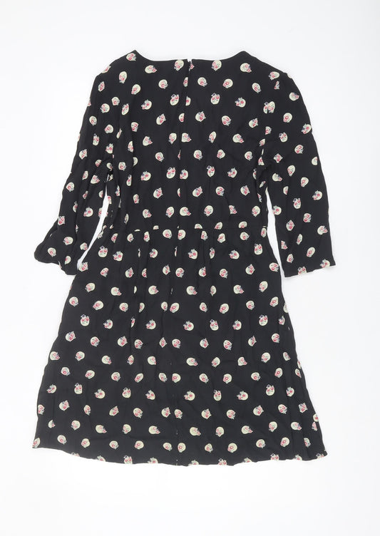 Cath Kidston Women's Black Floral Dress, Size 10