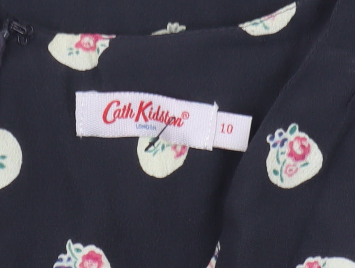 Cath Kidston Women's Black Floral Dress, Size 10