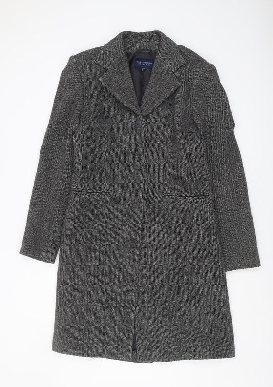 Paul Costelloe Women's Grey Wool Blend Overcoat, Size 10