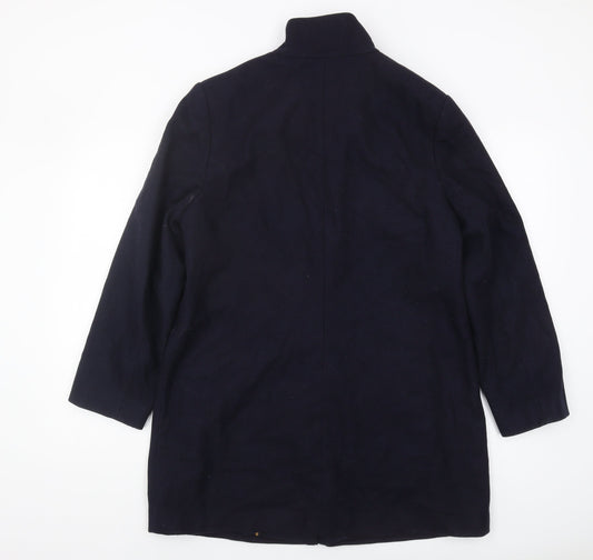 Eastex Women's Blue Mid-Length Wool Blend Coat