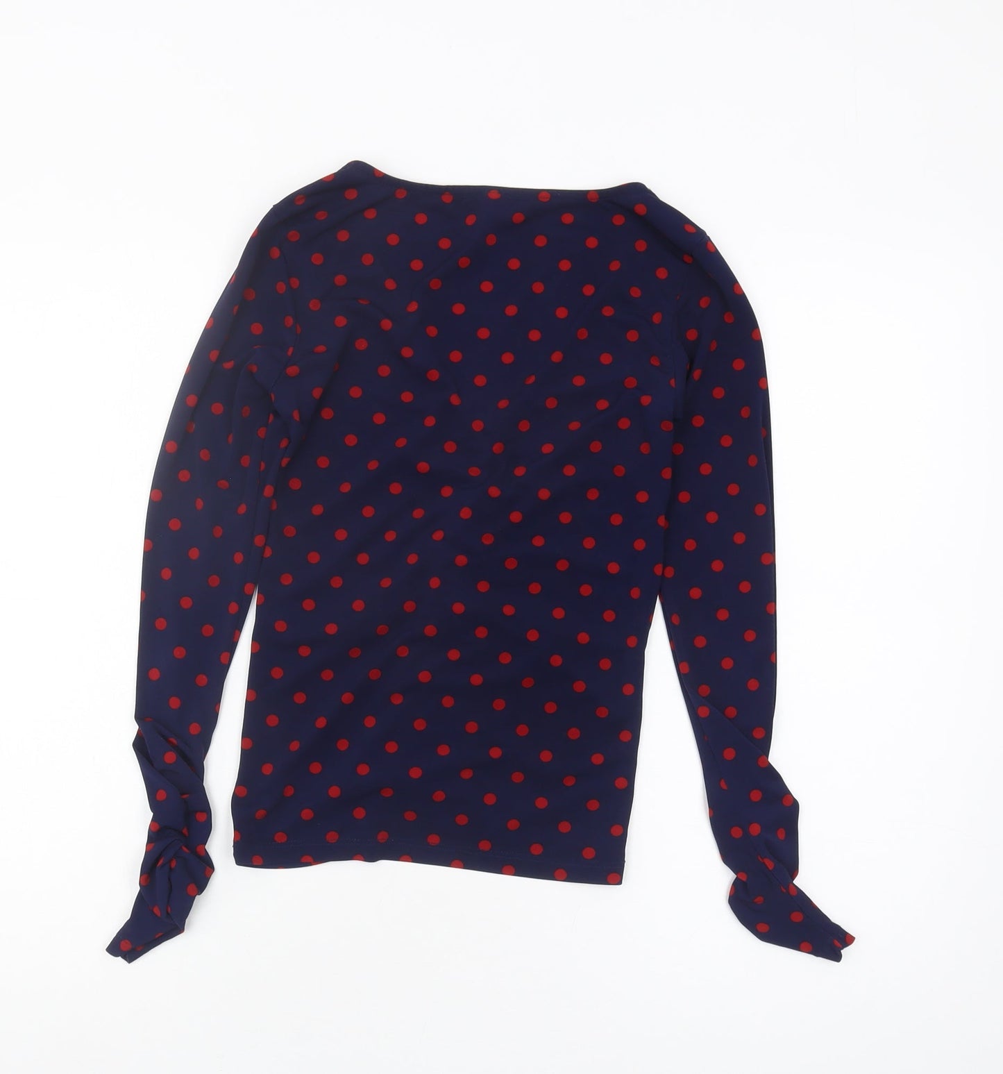 Stradivarius Women's Blue Polka Dot Long Sleeve Top S