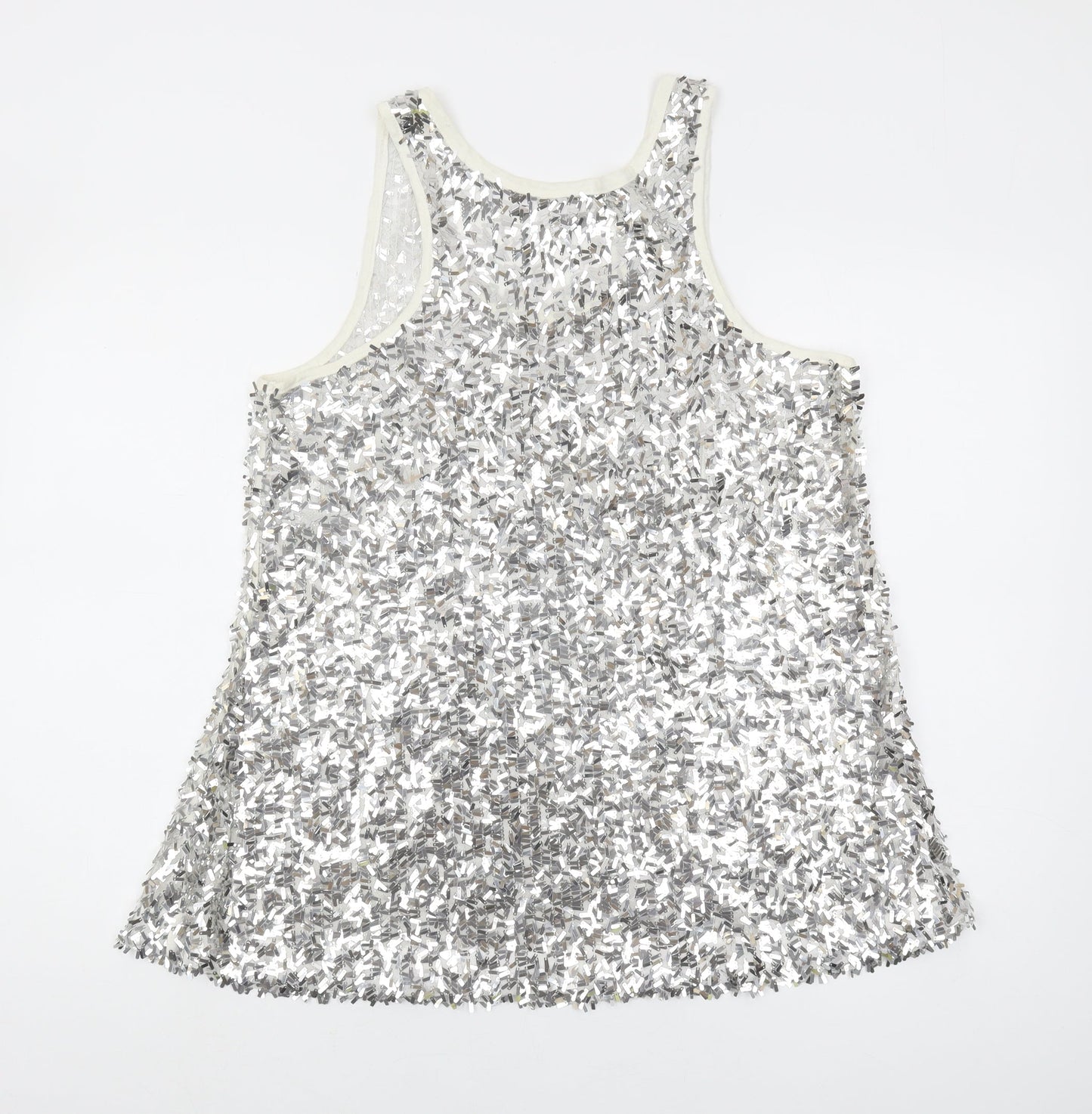 Heart & Soul Silver Sequin Women's Tank 14