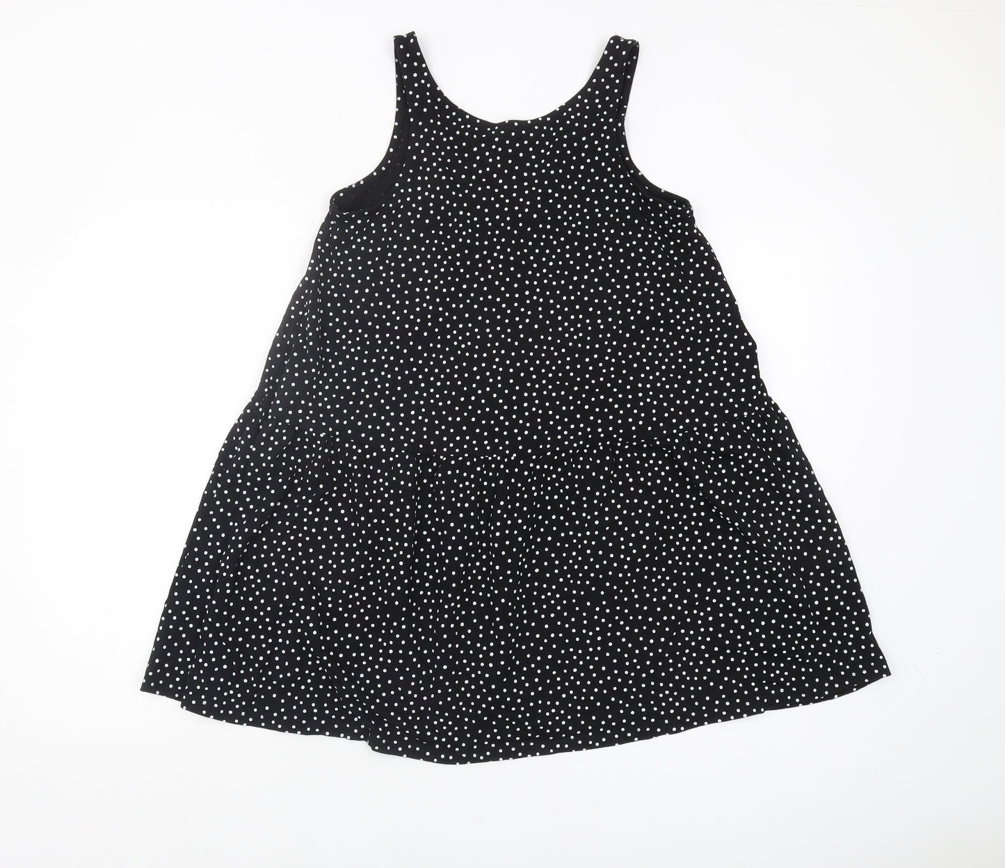 Brave Soul Women's Black Polka Dot Cotton Tank Top S