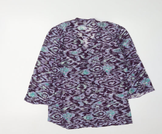 Womens UK Size XL Klass Collection Multicoloured Nylon Blouse