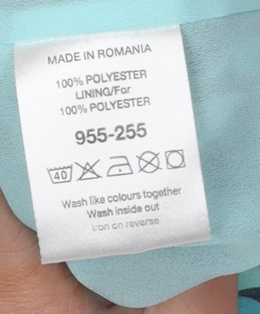 NEXT Women's Blue Geometric Skirt Size 16