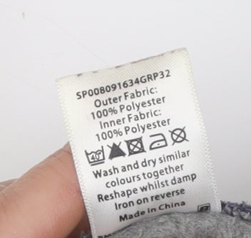 Bm Women's Blue Hooded Fleece Jacket M Regular Fit