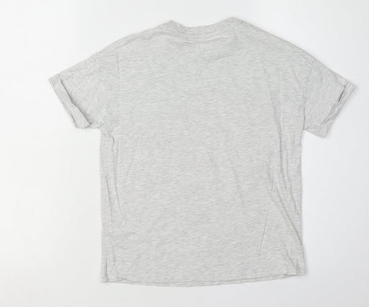 Marks and Spencer Girls Grey Graphic T-Shirt 8-9 Years