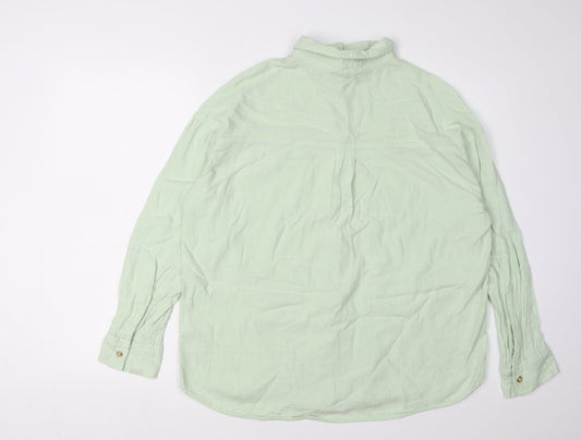 Hollister Women's Green Small Button-Up Shirt