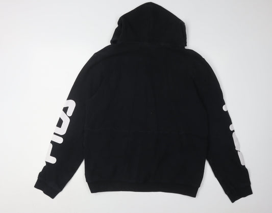 Fila Men's Black Medium Hoodie, Pullover with Logo