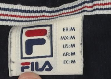 Fila Men's Black Medium Hoodie, Pullover with Logo