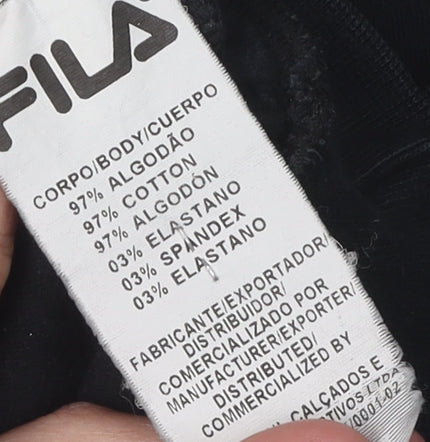 Fila Men's Black Medium Hoodie, Pullover with Logo