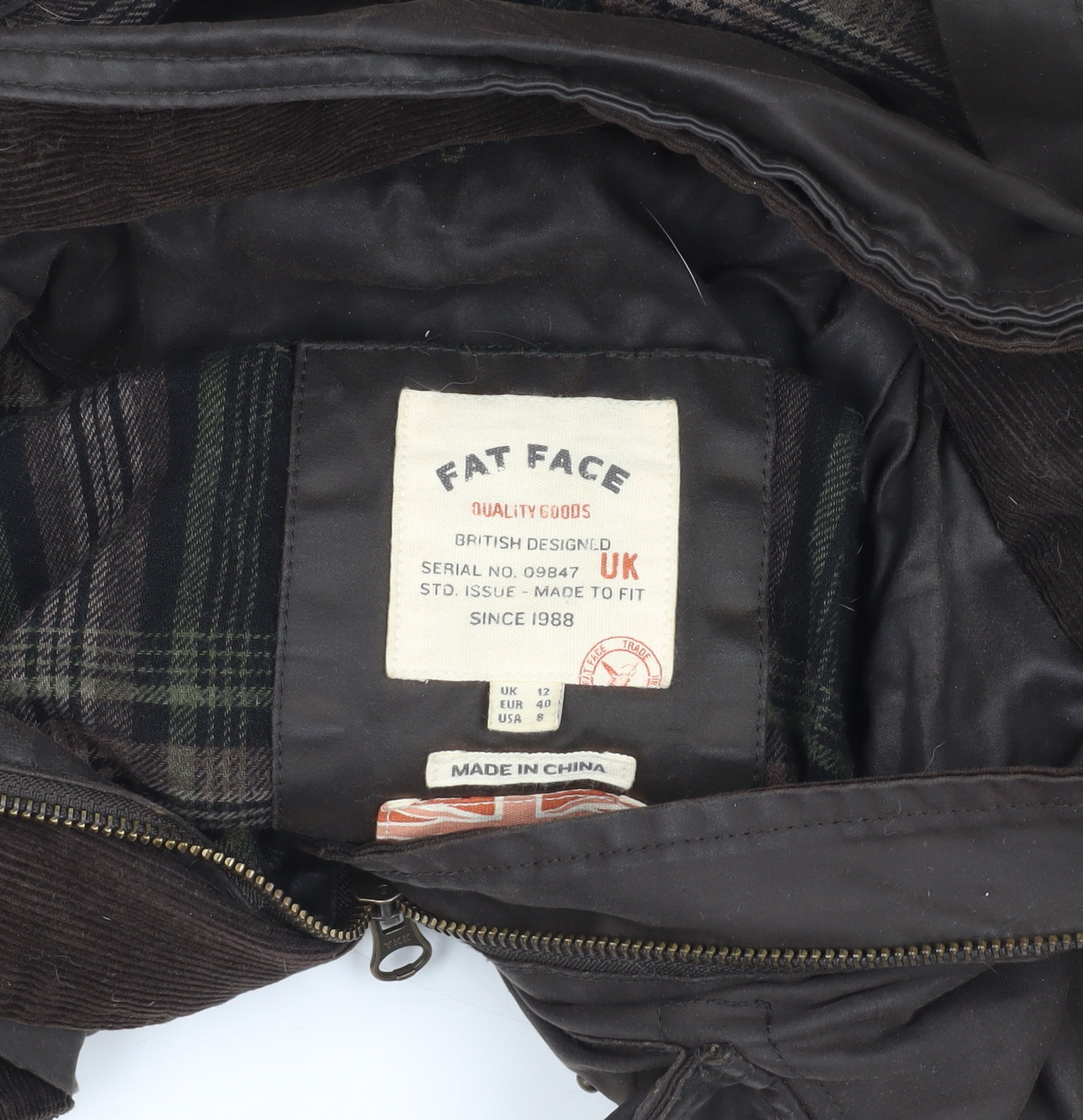 Fat Face Women's Brown Parka Jacket Size 12