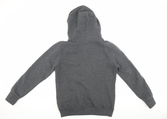 Superdry Women's Grey Pullover Hoodie, Size 12, Casual, Logo