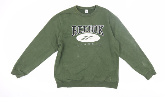 Reebok Men's Green Pullover Sweatshirt M