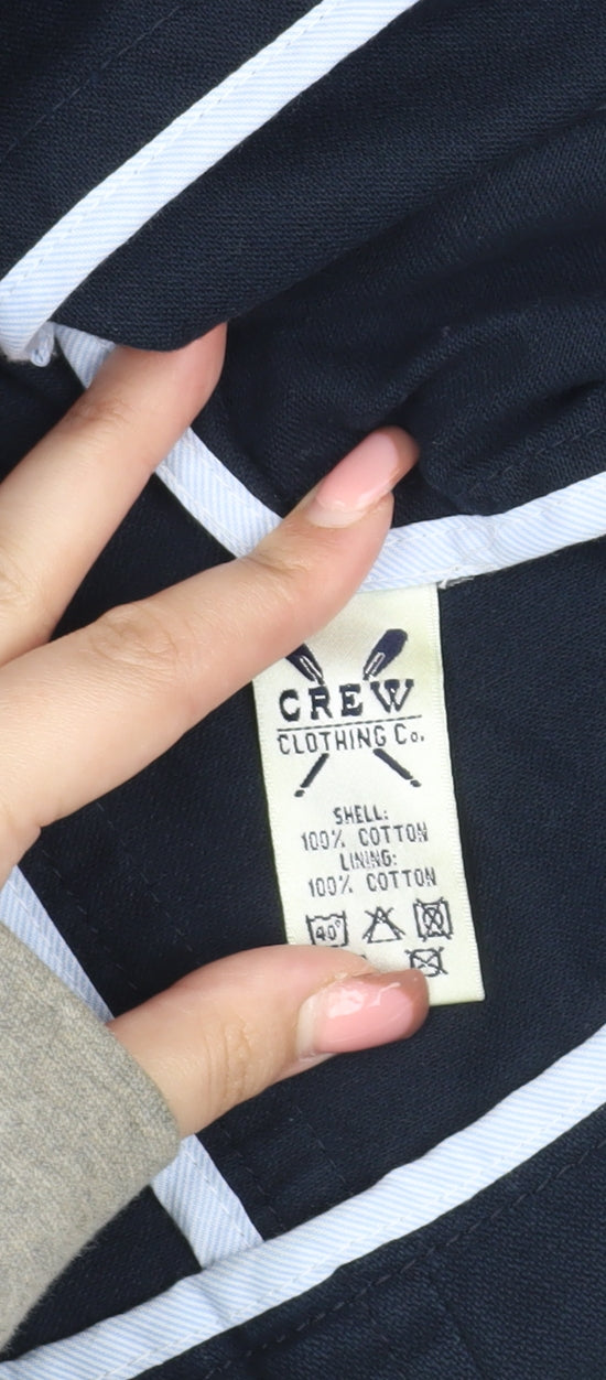 Crew Clothing Women's Blue Pea Coat Jacket Size 12