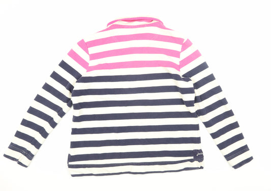 Joules Women Pink Stripe T-Shirt, Size 18, Cotton, Casual