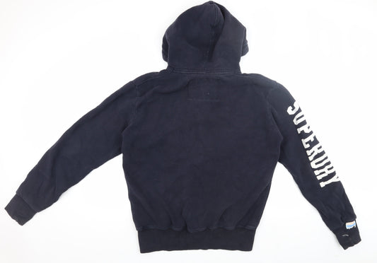 Superdry Men's Blue Pullover Hoodie Size L