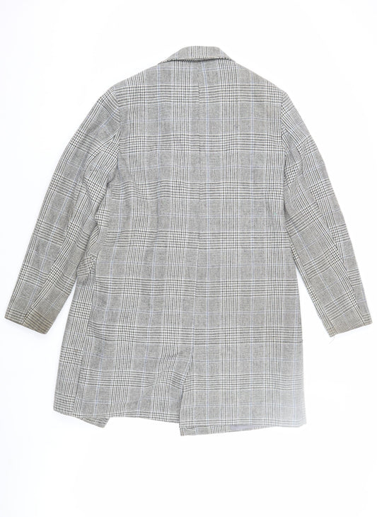 Dorothy Perkins Women's Grey Check Trench Coat Size 12