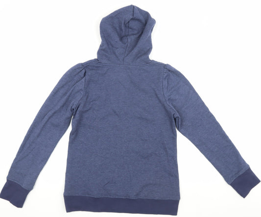Topshop Women's Blue Graphic Hoodie Size 12