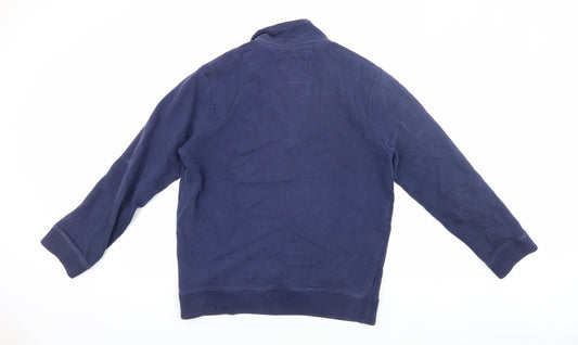 Crew Clothing Co. Men's Blue Full Zip Sweatshirt M