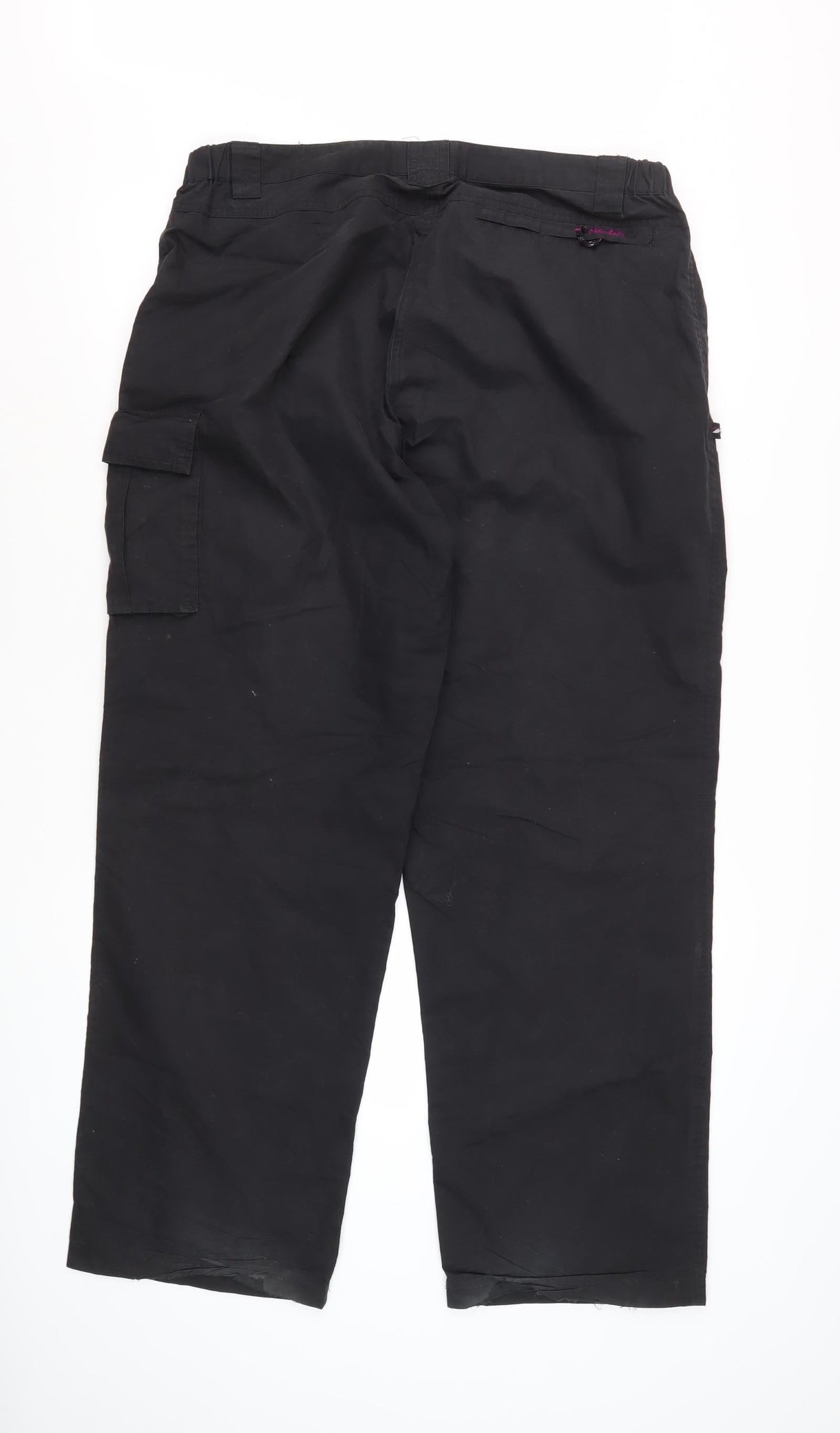 Mountain Life Black Cargo Trousers, Size 16, Unisex Adults
