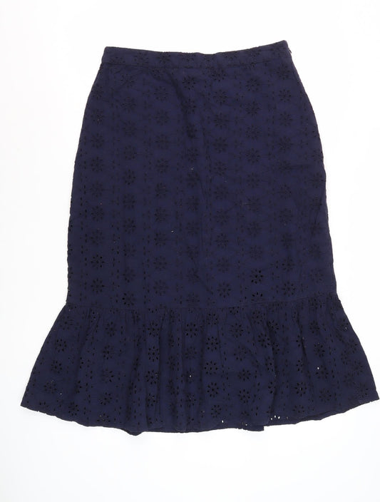 Crew Clothing Blue Women's Midi Skirt Size 14