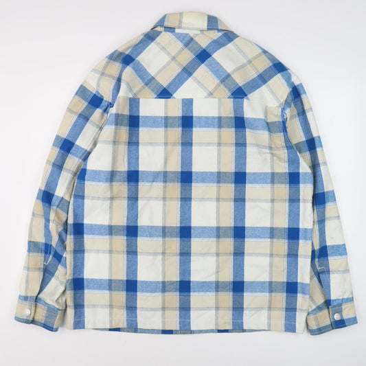 Tommy Jeans Men's Blue Plaid Casual Jacket, Size L