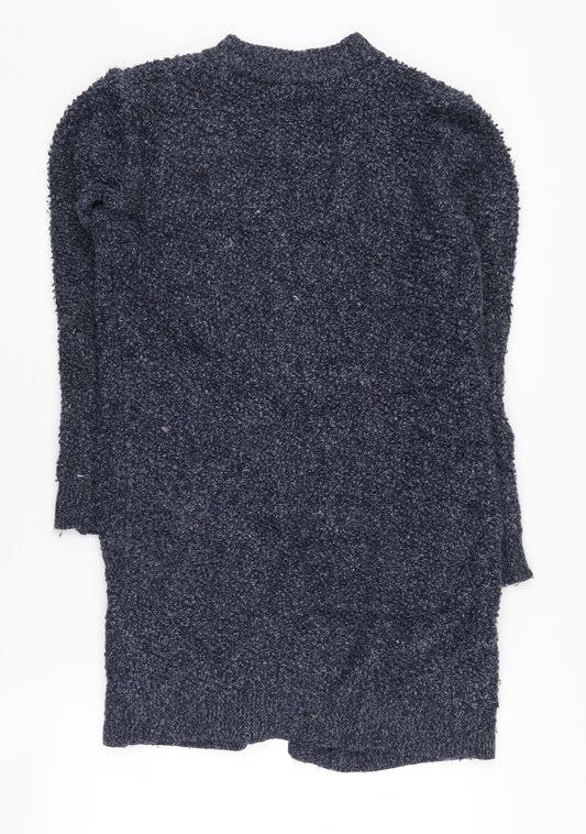 Womens UK 8 Regular White Stuff Blue Cardigan Chunky-Knit