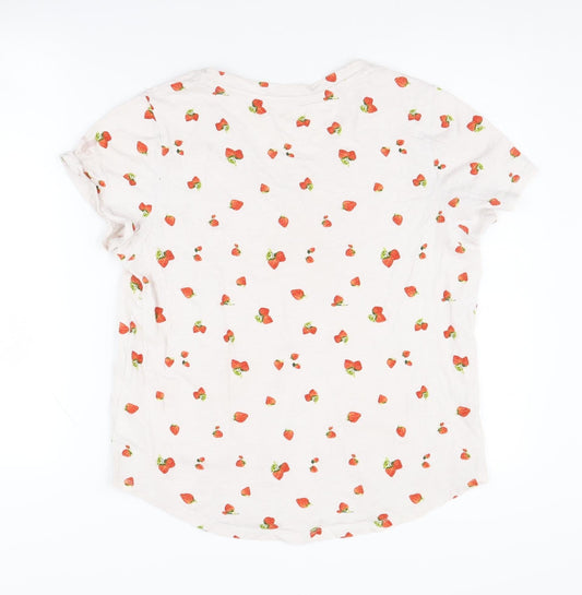 Womens UK Size M Old Navy White Cotton T-Shirt