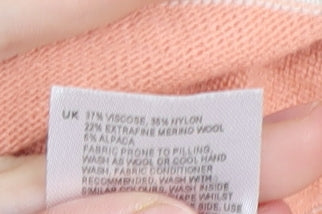 White Stuff Women's Pink Crew Neck Jumper, Size 12