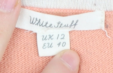 White Stuff Women's Pink Crew Neck Jumper, Size 12