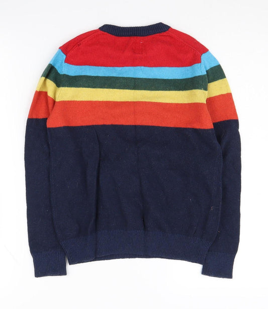 GAP Kids Multicoloured Rainbow Striped Pullover Jumper M