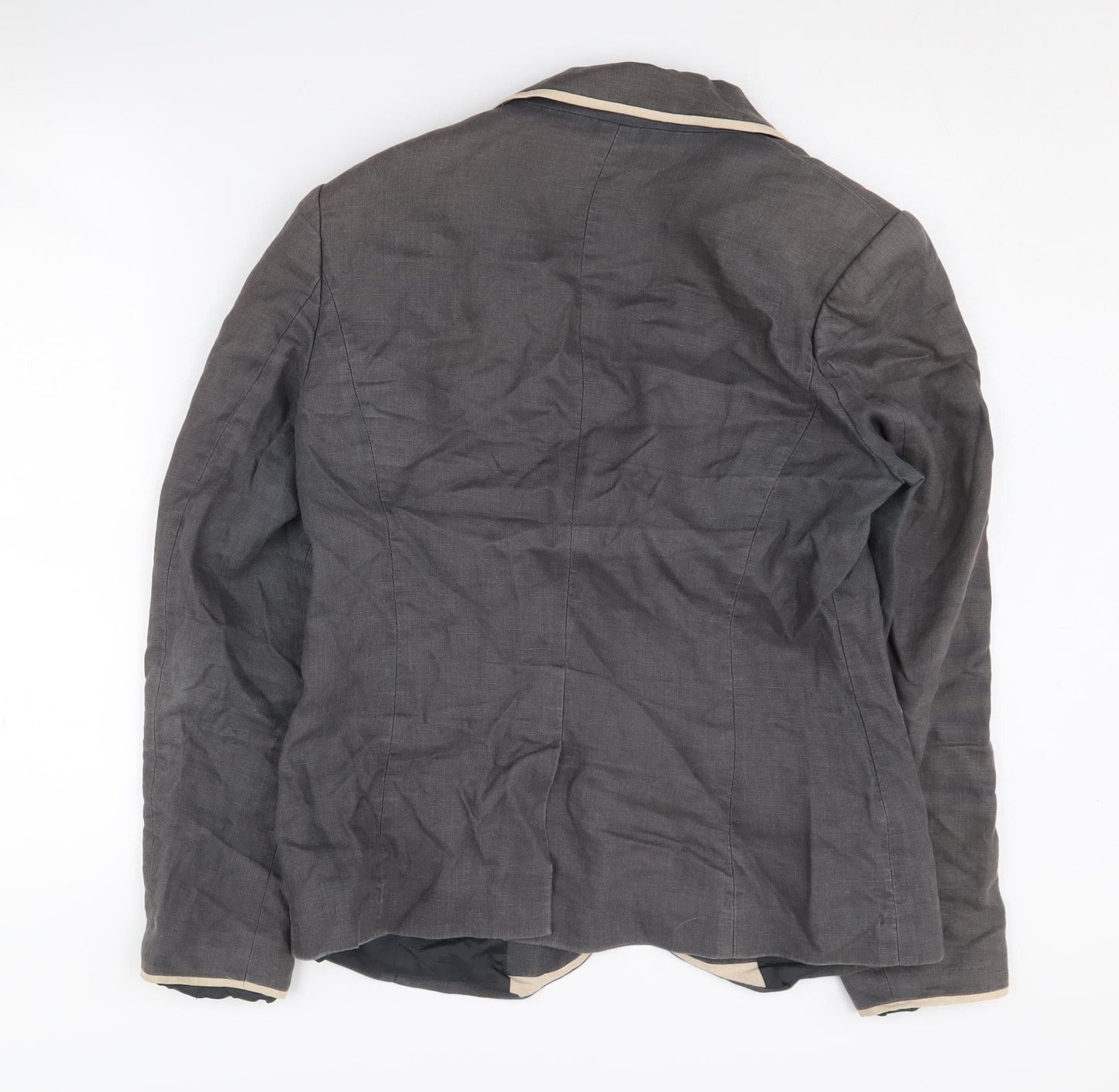 Fenn Wright Manson Women's Grey Linen Blazer Size 12