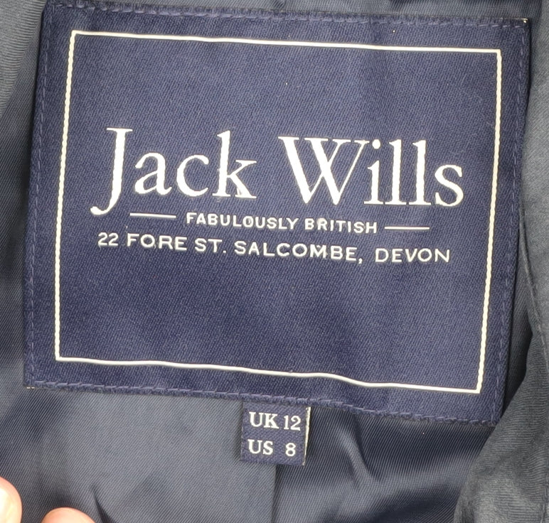 Jack Wills Women's Blue Trench Coat Size 12