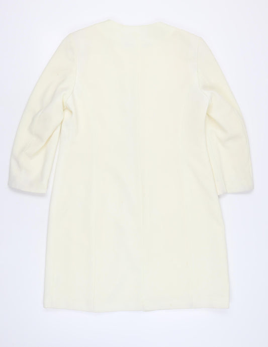 Fashion Extra Women's Ivory Mid-Length Suit Jacket Size 14