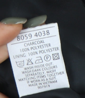 Brand and care label for e-vie Women's Black Check Blazer UK 14