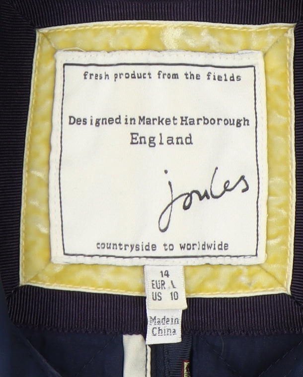 Joules Women's Blue Quilted Jacket Size 14