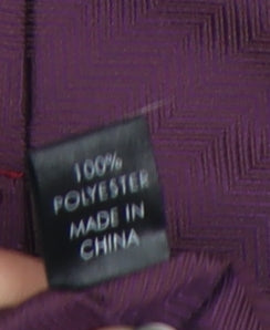 Brand and care label for Thomas Nash Men's Purple Geometric Tie