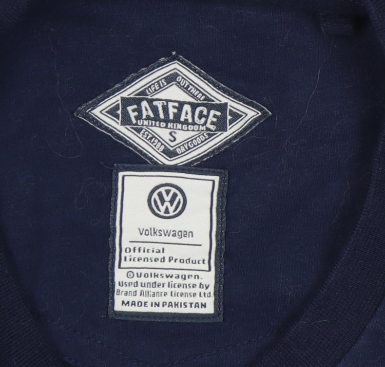 FatFace Men's Blue Graphic Cars T-Shirt, Size S, Crew Neck
