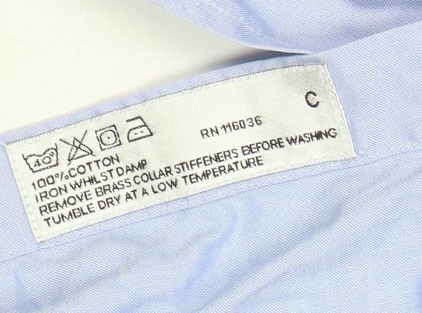 Charles Tyrwhitt Men's Blue Dress Shirt, Long Sleeve, 41 cm