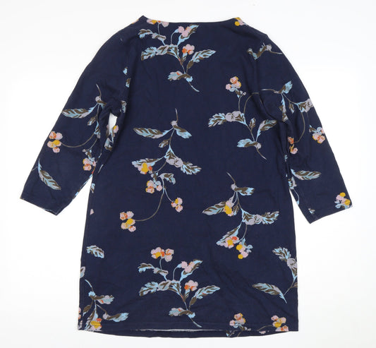 Joules Women's Blue Floral Shift Dress Size 14