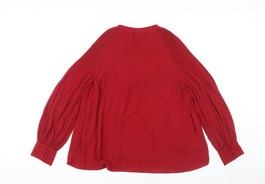 Crew Clothing Company Women's Red Blouse, Size 14