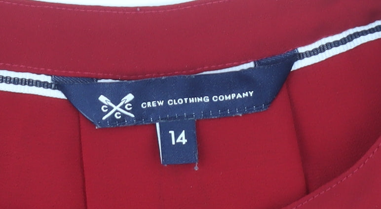 Crew Clothing Company Women's Red Blouse, Size 14