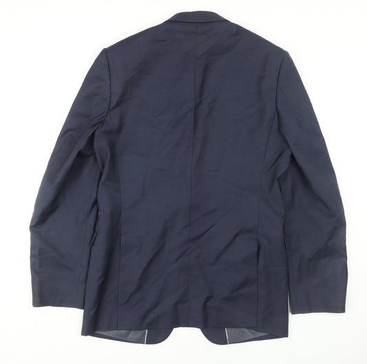 Moss 1851 Men's Blue Suit Jacket, Size 40L