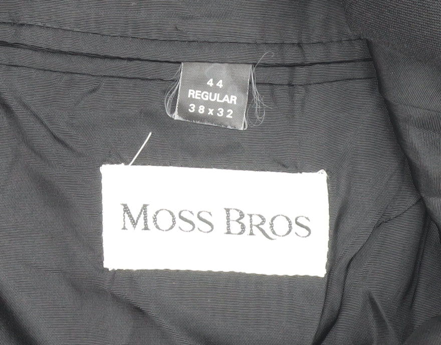 Moss Bros Men's Black Regular Fit Shawl Lapel Tuxedo Blazer 44R
