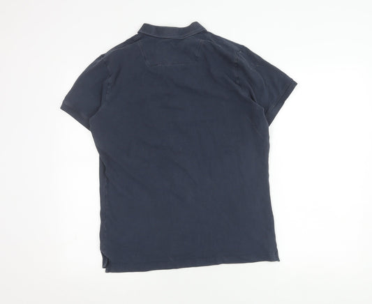 Diesel Men's Blue Polo Shirt L, Short Sleeve, Cotton, Casual