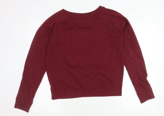 Hard Rock Cafe Red Graphic Sweatshirt L Unisex