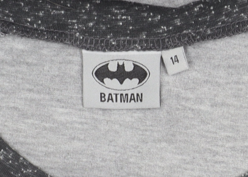 Batman Boys Grey Long Sleeve T-Shirt 14 Years Graphic Print