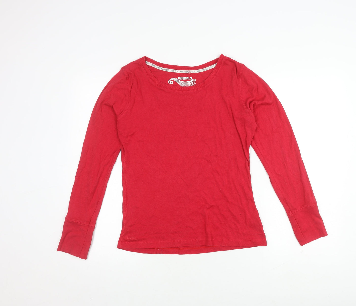 Fat Face Women's Red Long Sleeve T-Shirt Size 16
