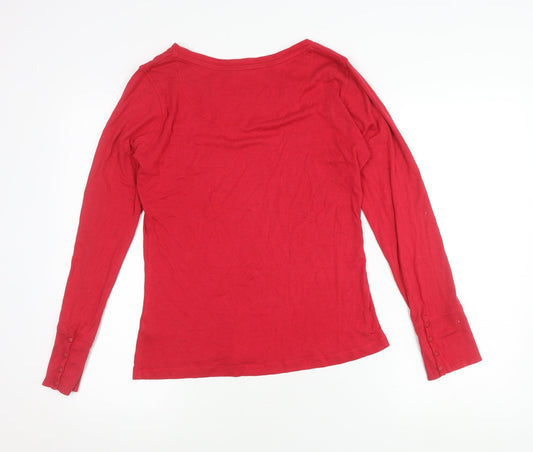 Fat Face Women's Red Long Sleeve T-Shirt Size 16